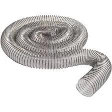 Heat Resistant Dust Collection Hose, 2 in dia x 8 ft length, max 180 degrees