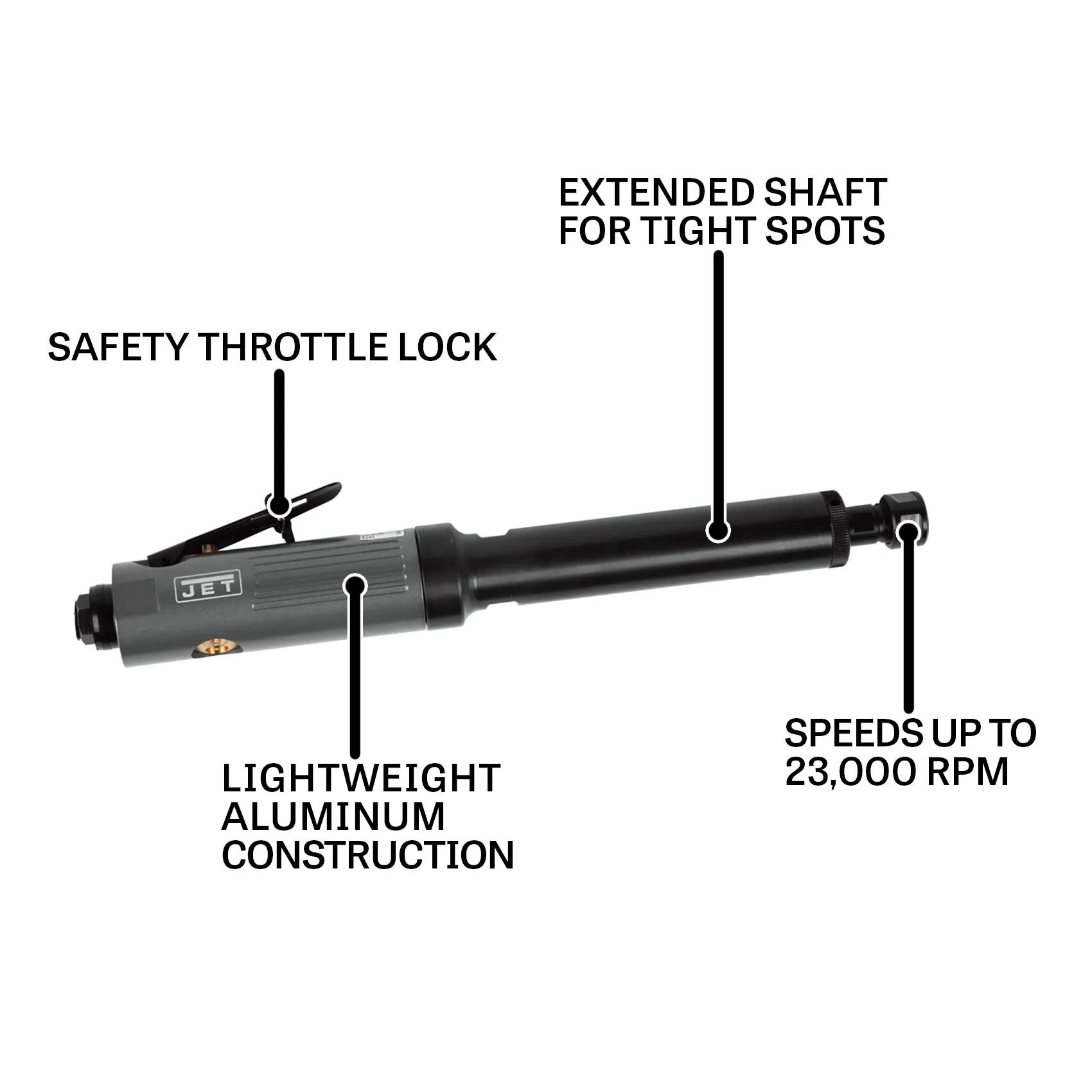 1/4" Extended Die Grinder, 0.5HP(JAT-402)