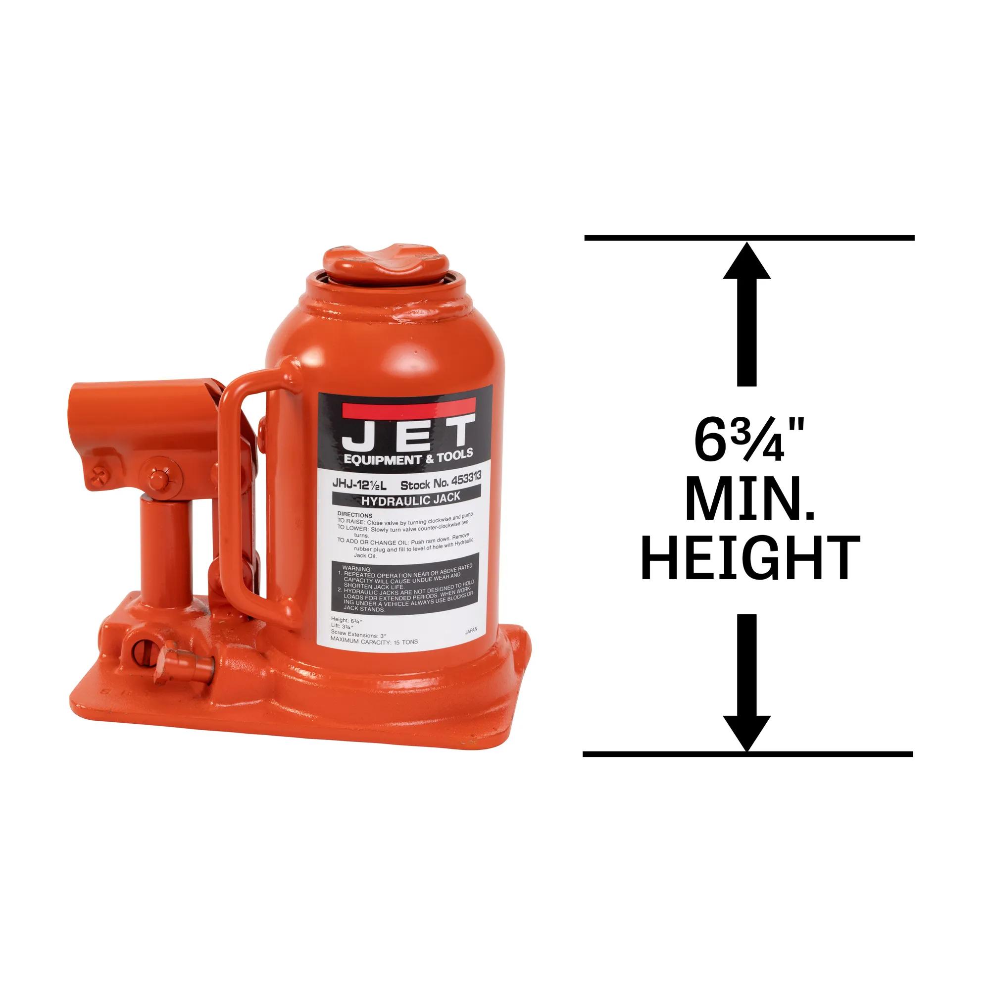 12-1/2 Ton, Low Profile Hydraulic Bottle Jack(JHJ-12 1/2L)