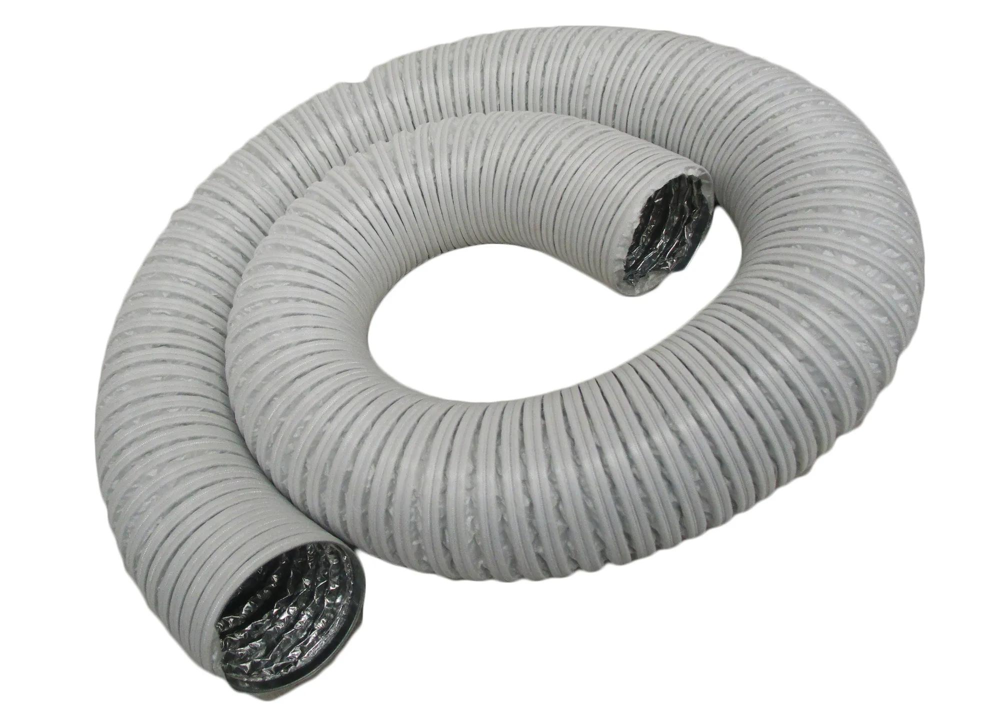 Heat-Resistant Dust Collection Hose, 8' x 3" Dia, 180 Deg. Max