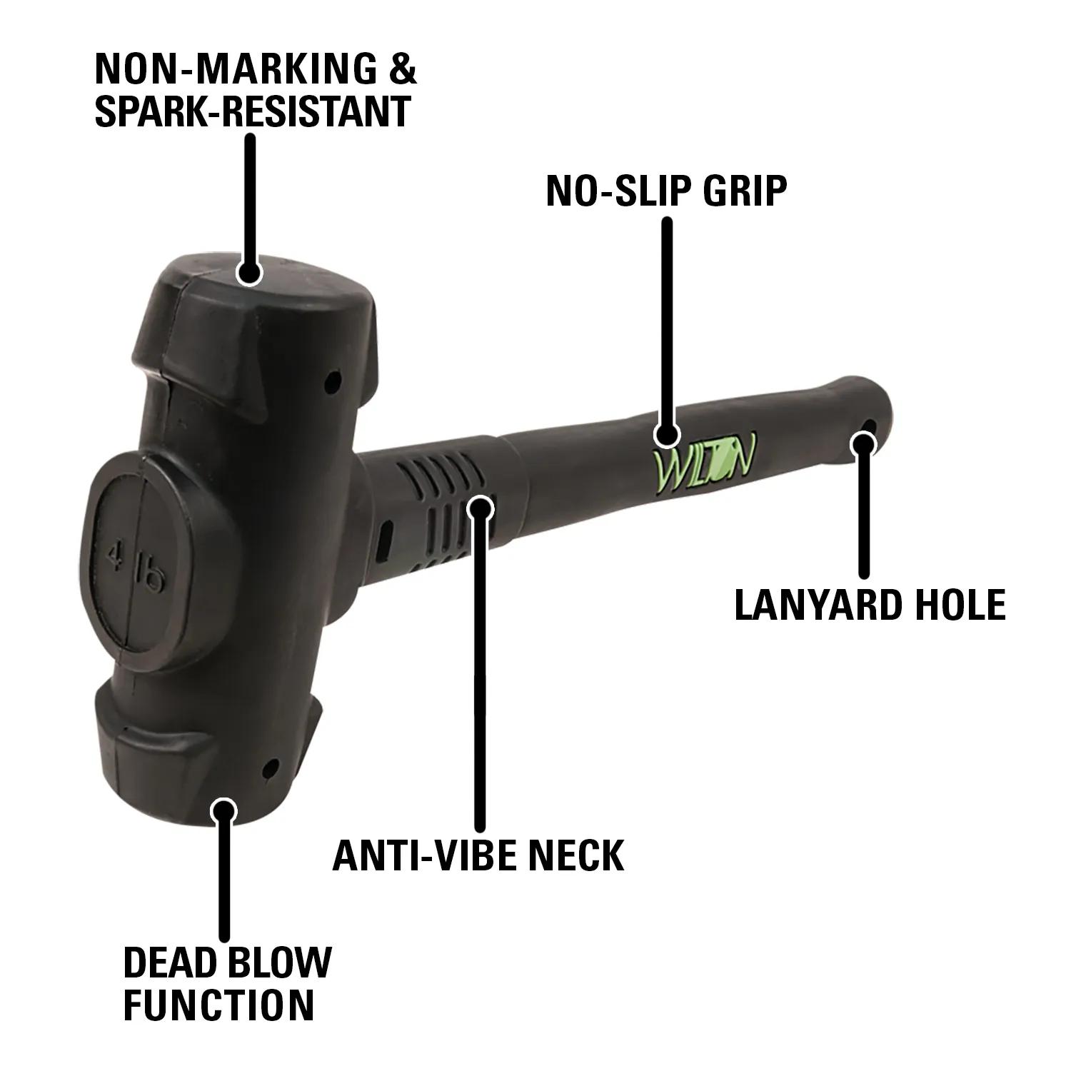 4 Lb, 16 in.  B.A.S.H Dead Blow Hammer