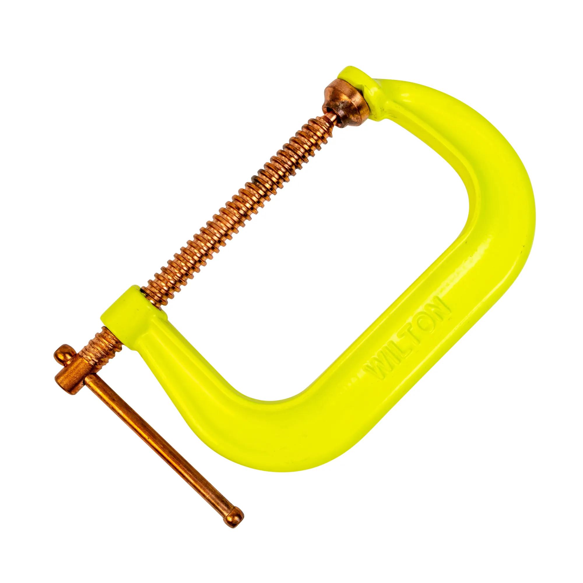 Spark-Duty Drop Forged Hi-Vis C-Clamp 0 - 6-1/16 in. Opening Capacity, 4-1/16 in.  Throat Depth