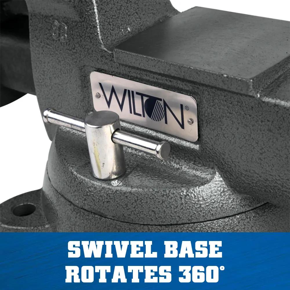 8 in. Mechanics Vise with Swivel Base