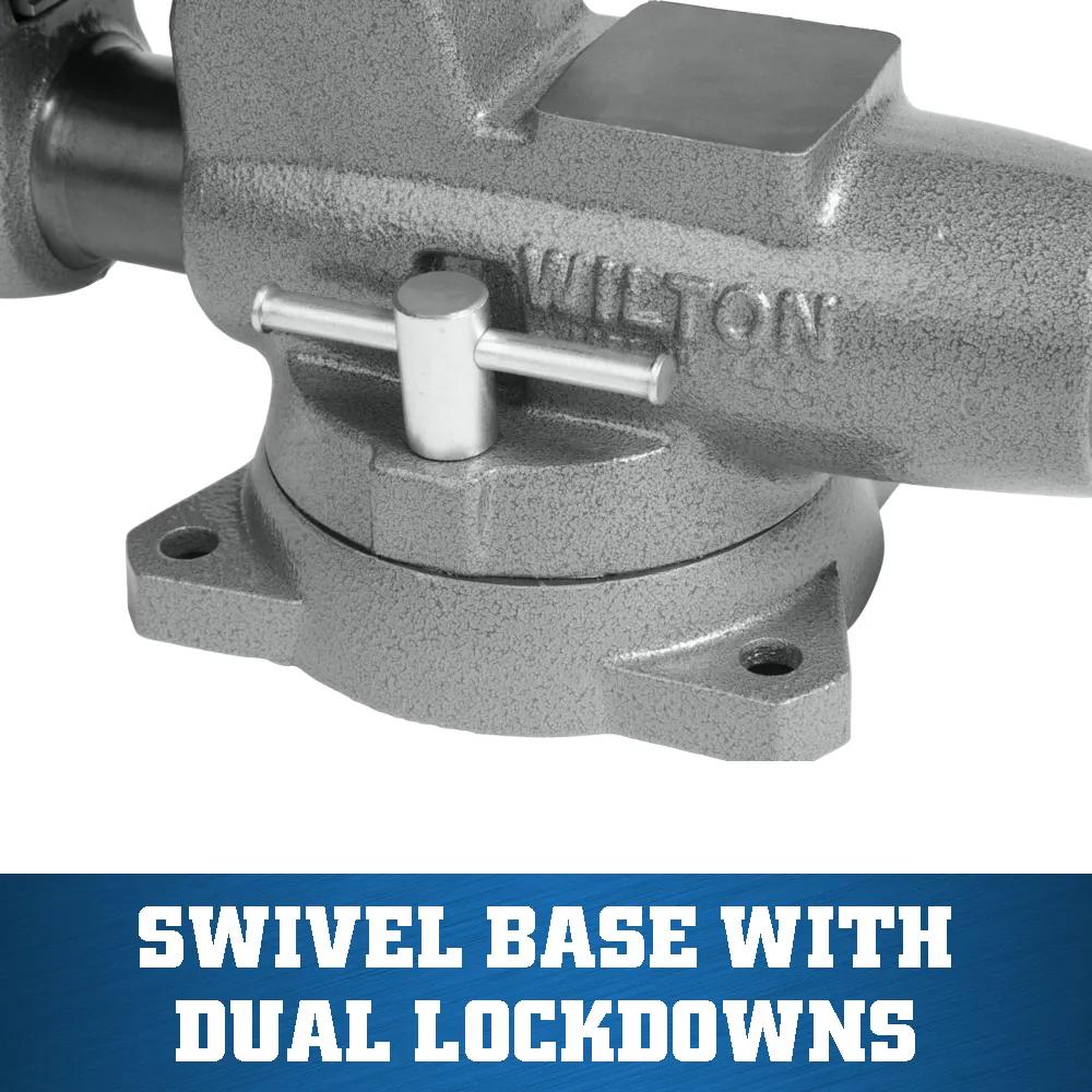 5 in. Combination Pipe and Bench Vise with Swivel Base
