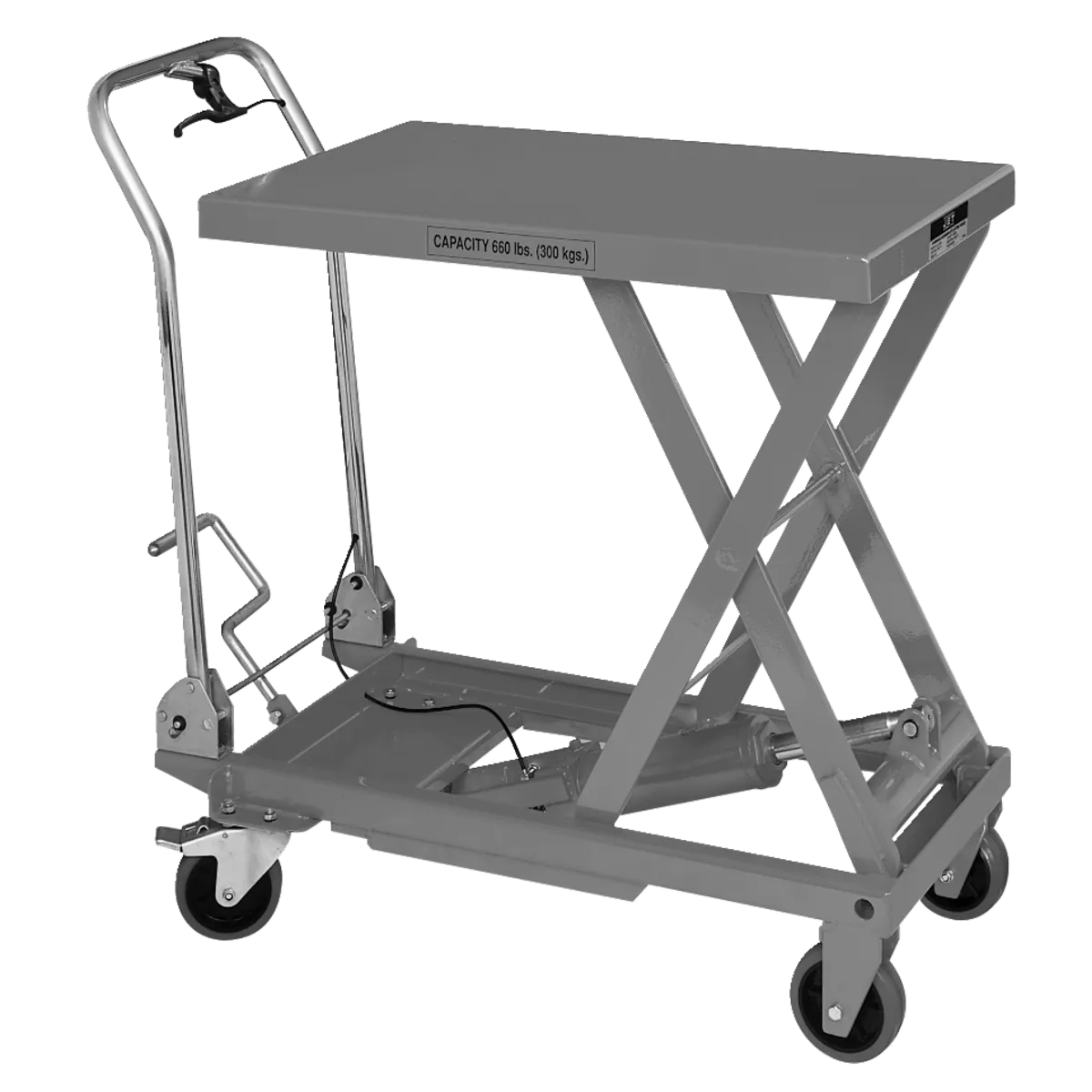 660 lb Capacity, Scissor Lift Table w/ Folding Handle(SLT-660F)