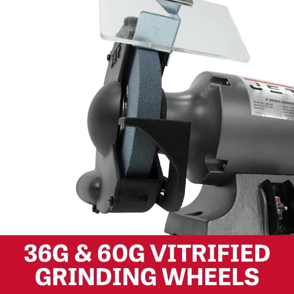 8" Bench Grinder & JPS-2A Stand, 0.5HP, 120V 1PH(577102K)