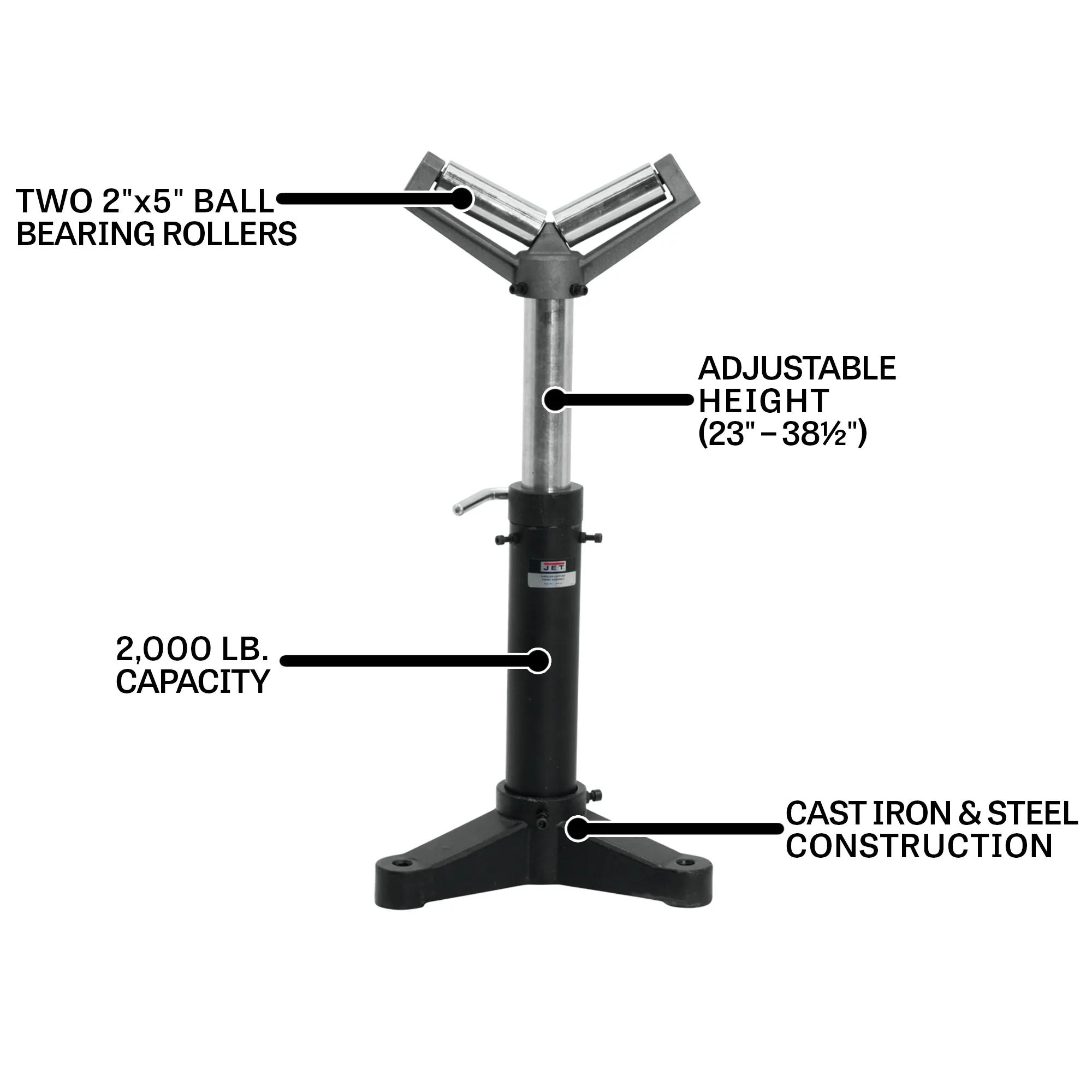 V-Roller Stationary Material Support Stand
