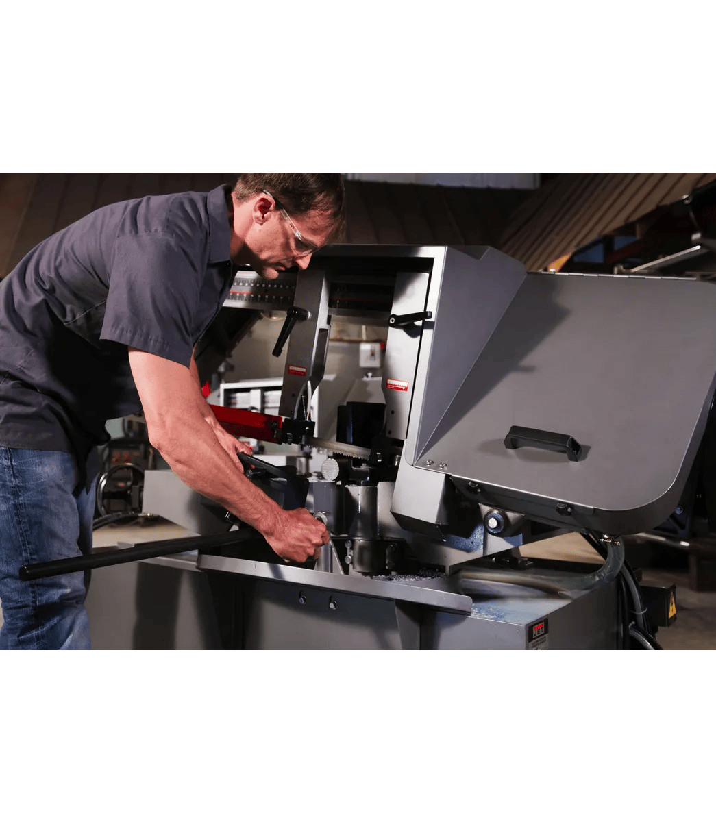 12" x 20" Semi-Automatic Mitering Vari. Speed Bandsaw, 3HP, 230/460V 3PH(HBS-1220MSA)