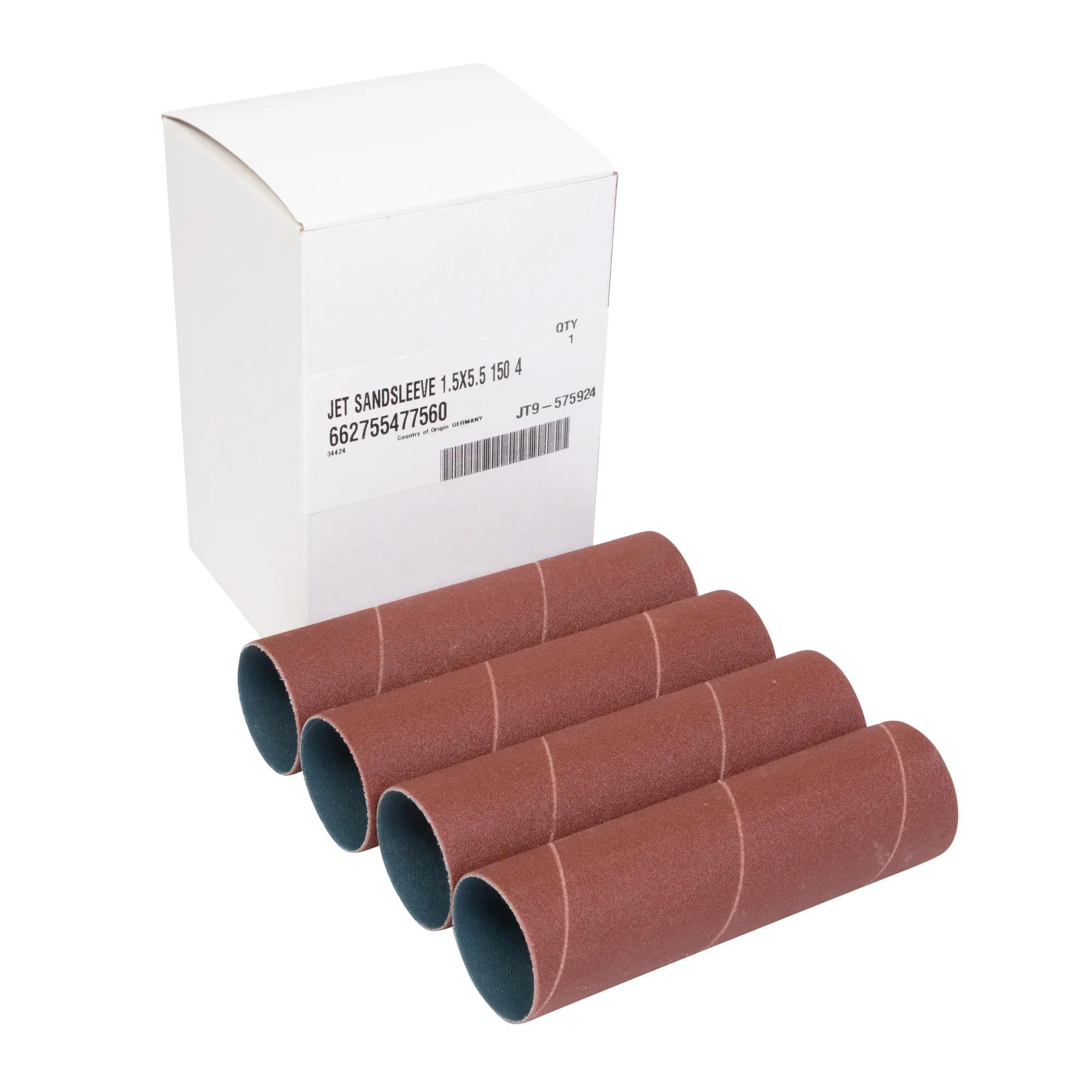 Sanding Sleeves, 1-1/2 x 5-1/2 in, 150 Grit, Pack of 4