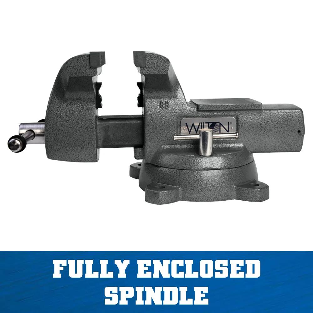 8 in. Mechanics Vise with Swivel Base