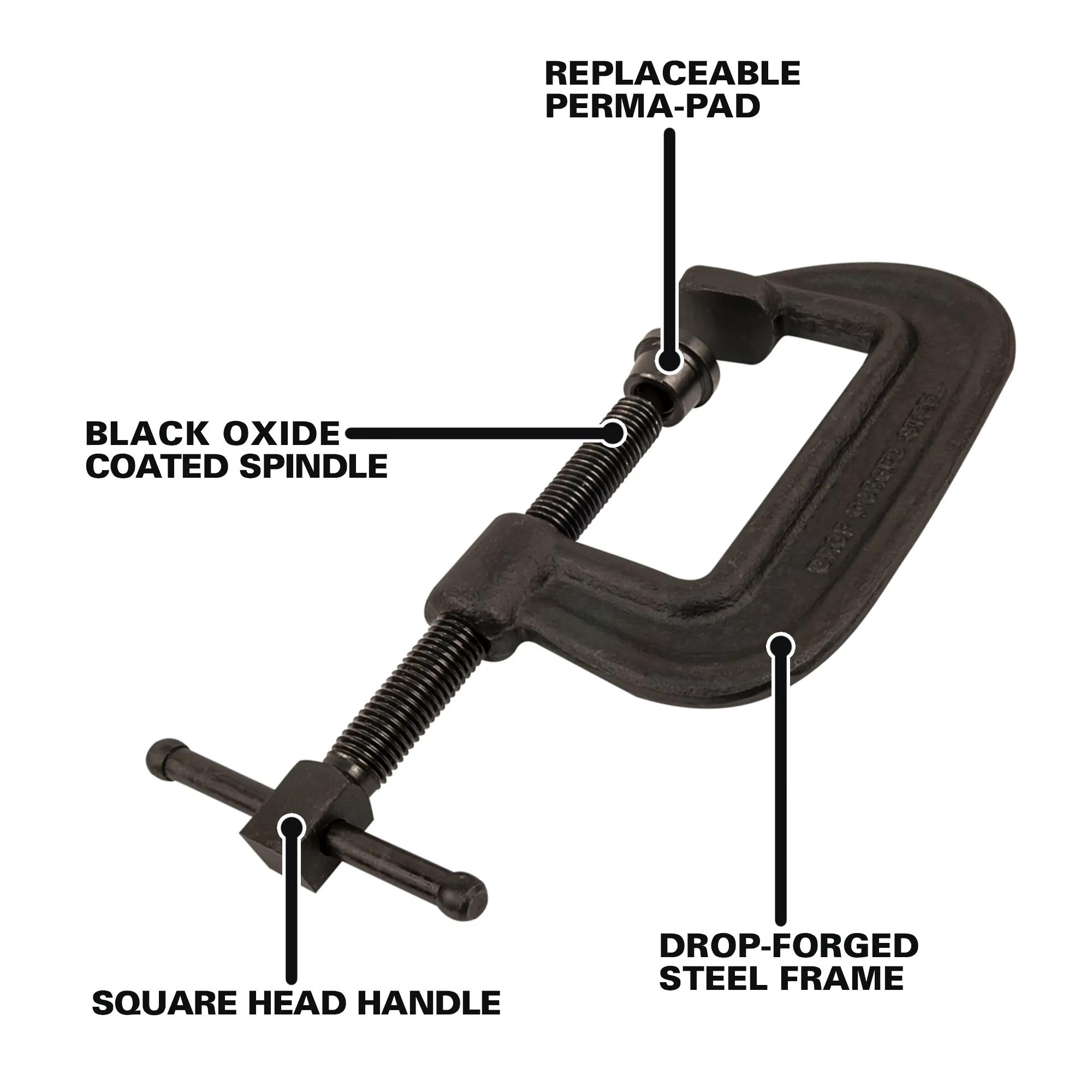 100 Series Forged C-Clamp - Heavy-Duty 2-7/8 - 7-5/8 in. Open Capacity