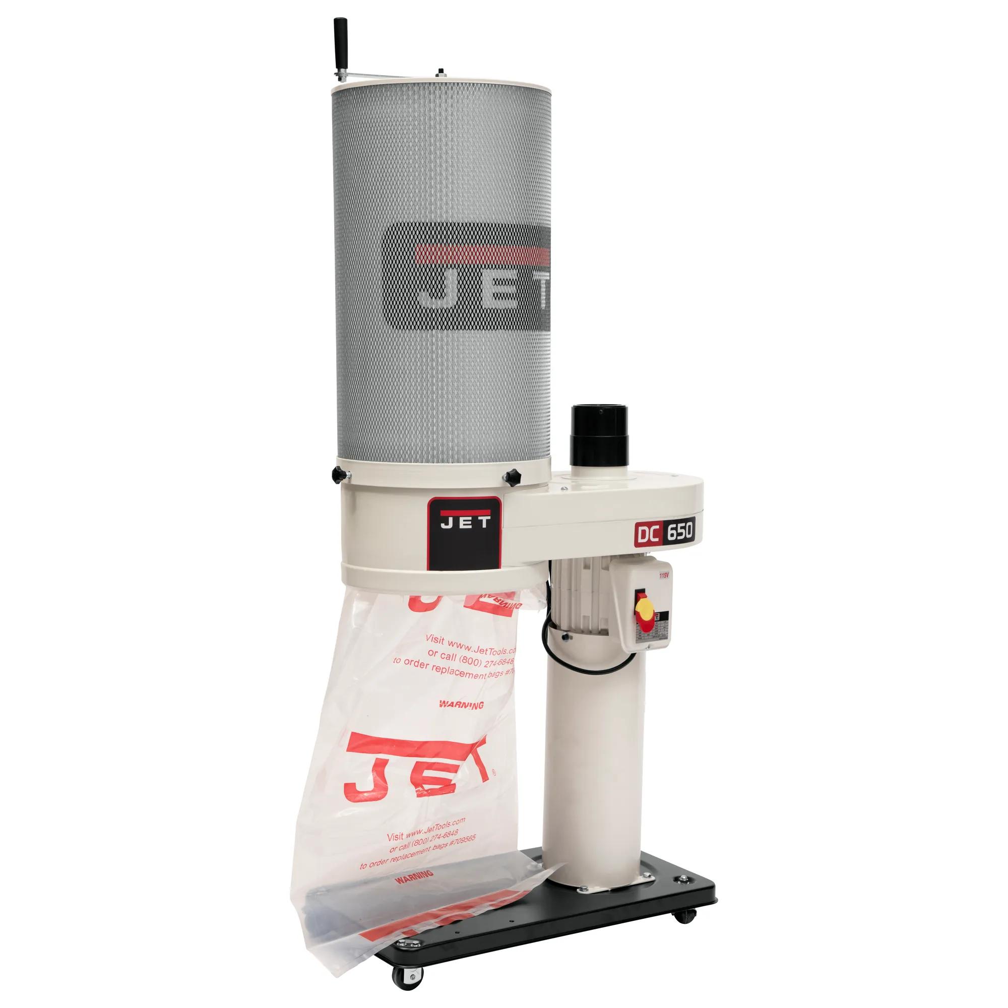 650 CFM, Dust Collector w/ 2 Micron Canister Filter, 1HP, 115/230V 1PH(DC-650CK)