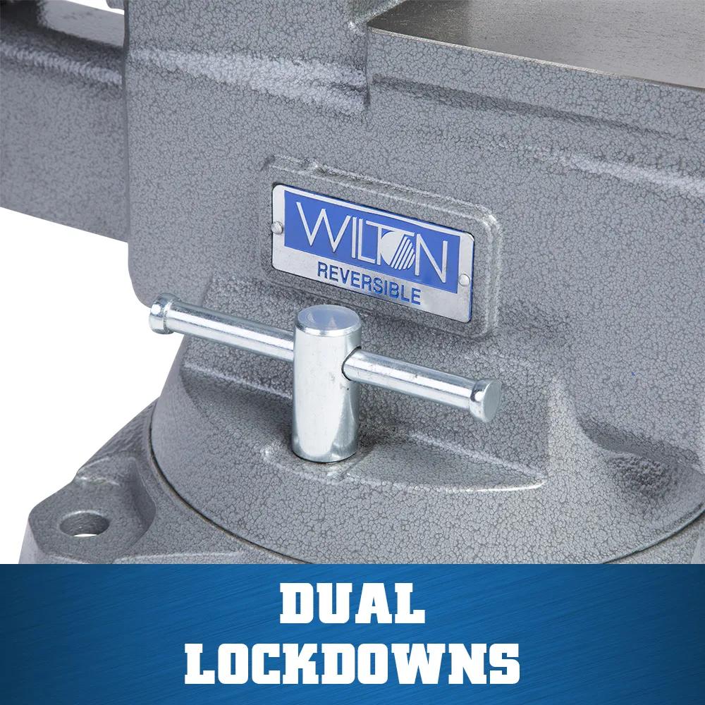 8 in. Reversible Bench Vise with 360-Degree Swivel Base