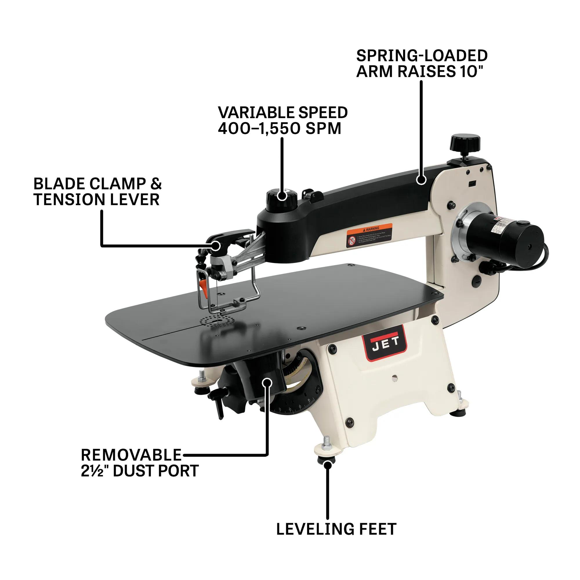 18" Scroll Saw, 1 / 16HP, 120V 1PH(JWSS-18B)