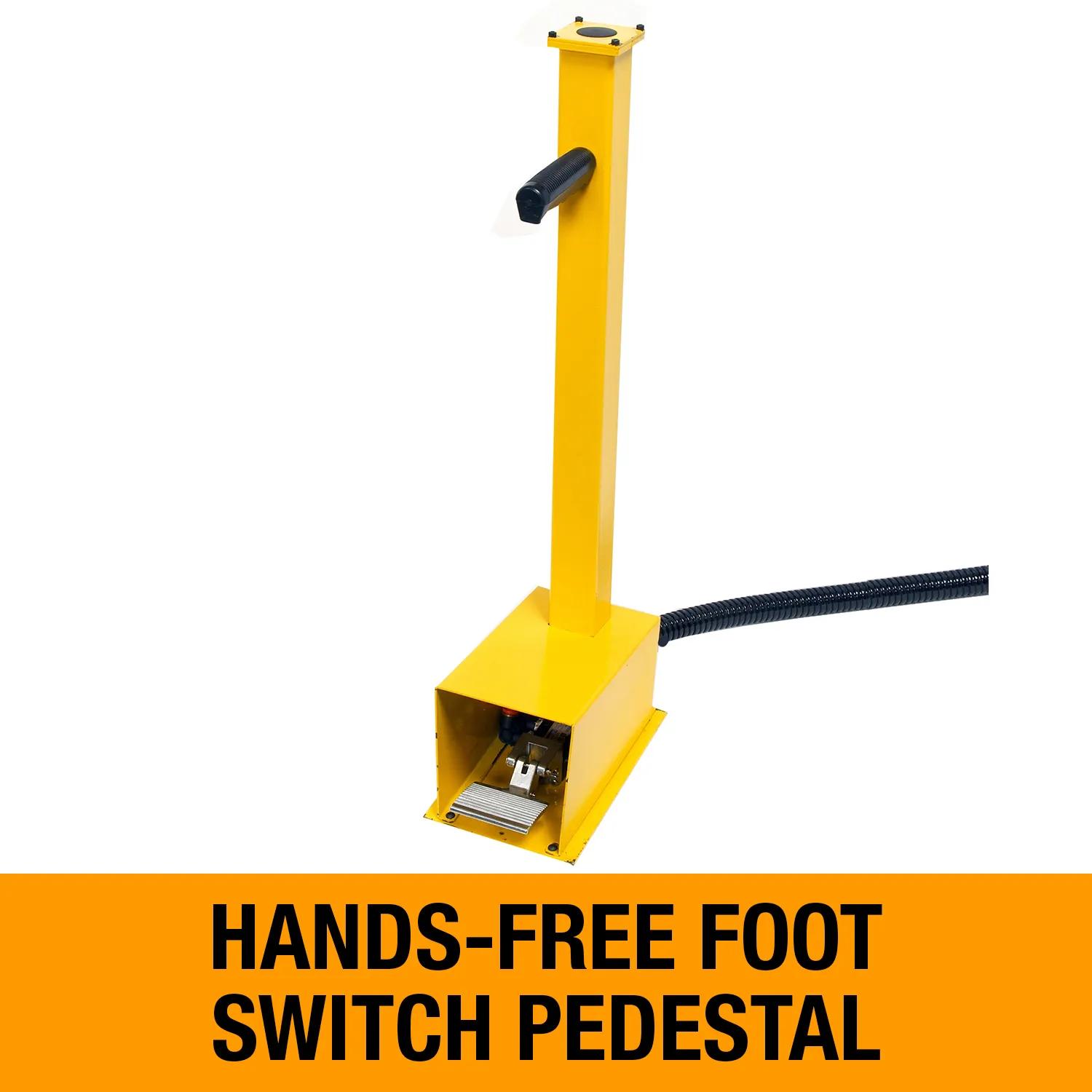 Hands-free foot switch pedestal