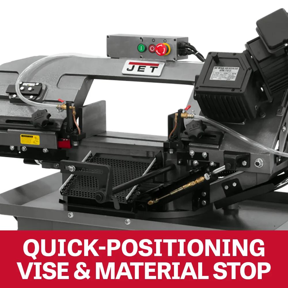 7" x 10-1/2" Horizontal/Vert. Mitering Geared Head Bandsaw, 1HP, 115/230V 1PH(HVBS-710G)