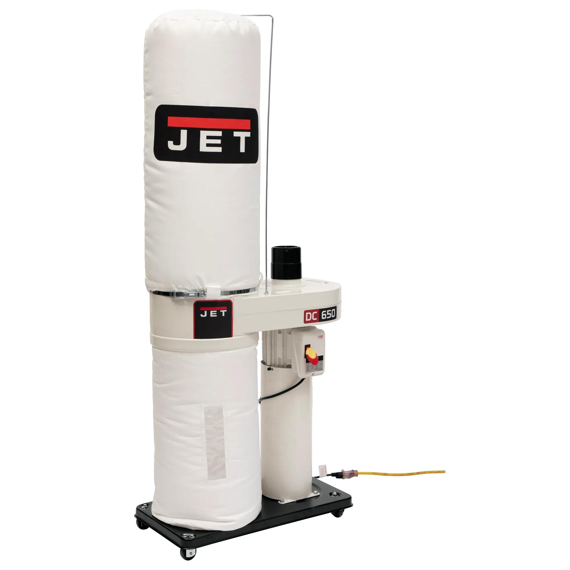 650 CFM, Dust Collector w/ 30 Micron Filter Bags, 1HP, 115/230V 1PH(DC-650BK)