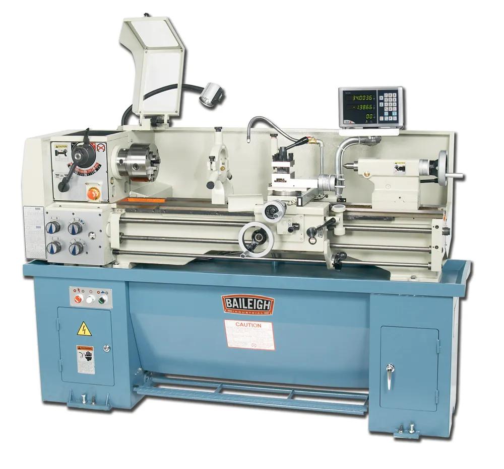 Equipped with a Mitutoyo DRO, quick-change tool post, and cast iron base, this compact gear-head metal lathe is one of the most rigid in its class.