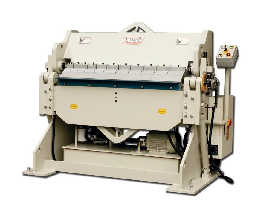 The BB-4810H hydraulic sheet metal brake uses industrial-grade hydraulics to lift the leaf and can be operated in manual or semi-automatic mode. 