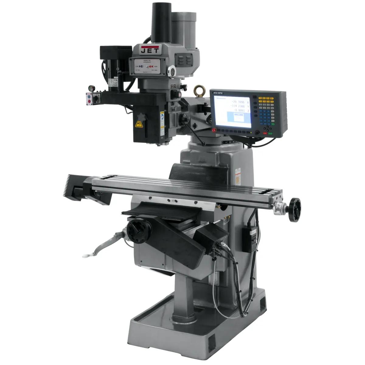 10" x 50" Mill w/ 3-Axis Acu-Rite MilPwr G2 CNC Controller w/ Powered Drawbar, 3HP, 230V 3PH(JTM-1050EVS2/230)