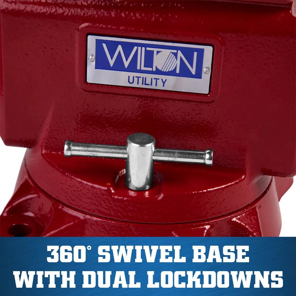 6-1/2 in. Utility Bench Vise with 360-Degree Swivel Base