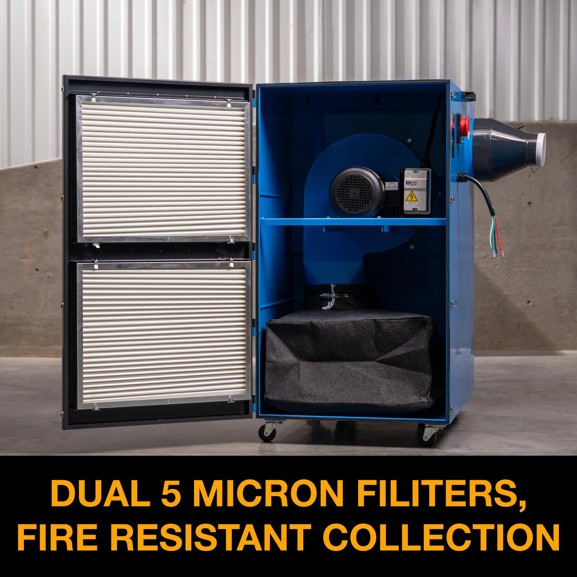 5HP Dry Dust Collector, 230V 3PH (MDC-550)