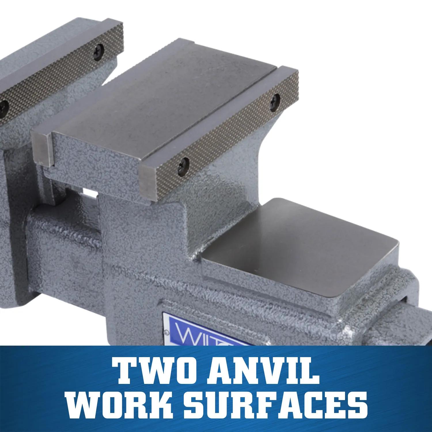 5-1/2 in. Reversible Bench Vise with 360-Degree Swivel Base