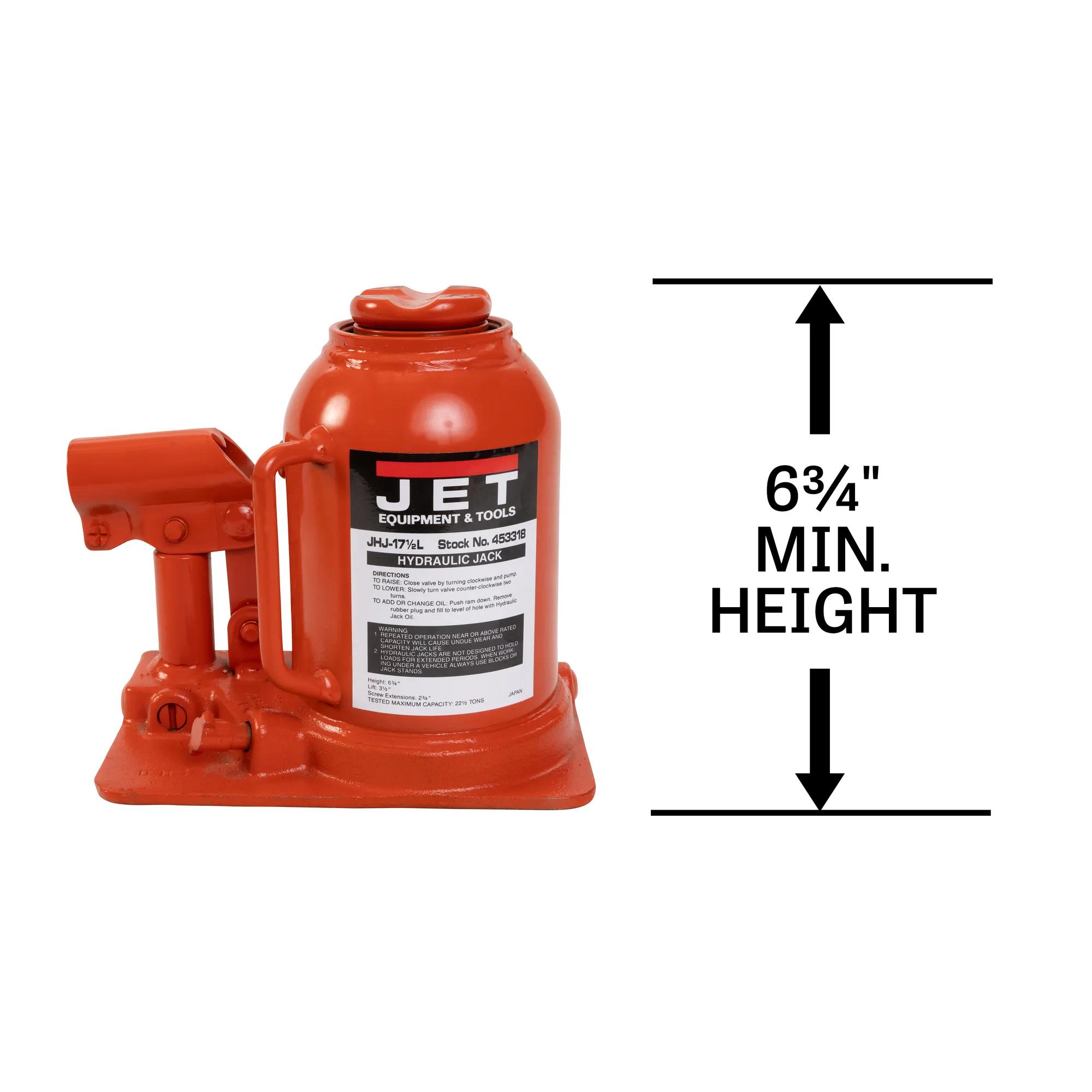 17-1/2 Ton, Low Profile Hydraulic Bottle Jack(JHJ-17 1/2L)
