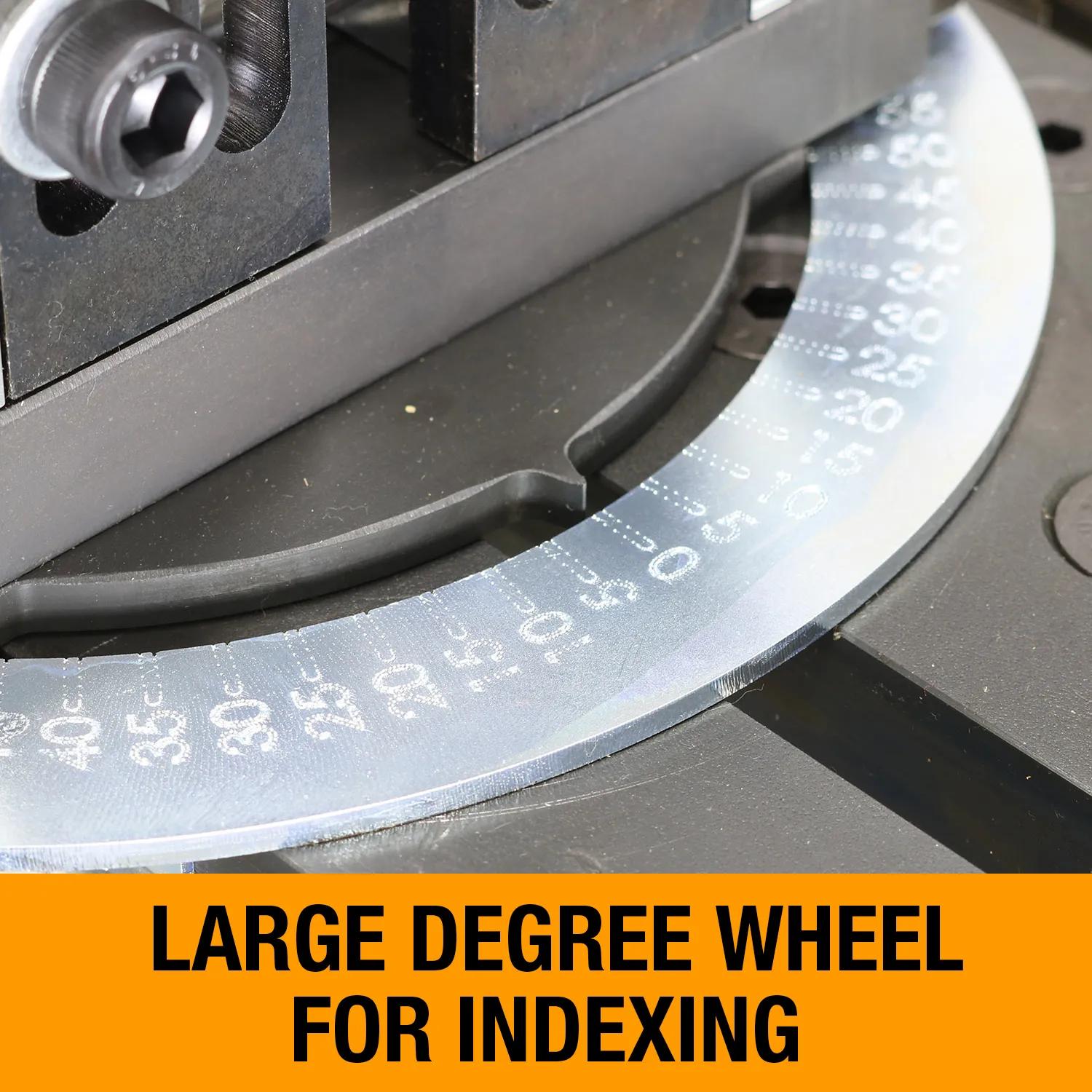 You can adjust the notching angle up to 220°.