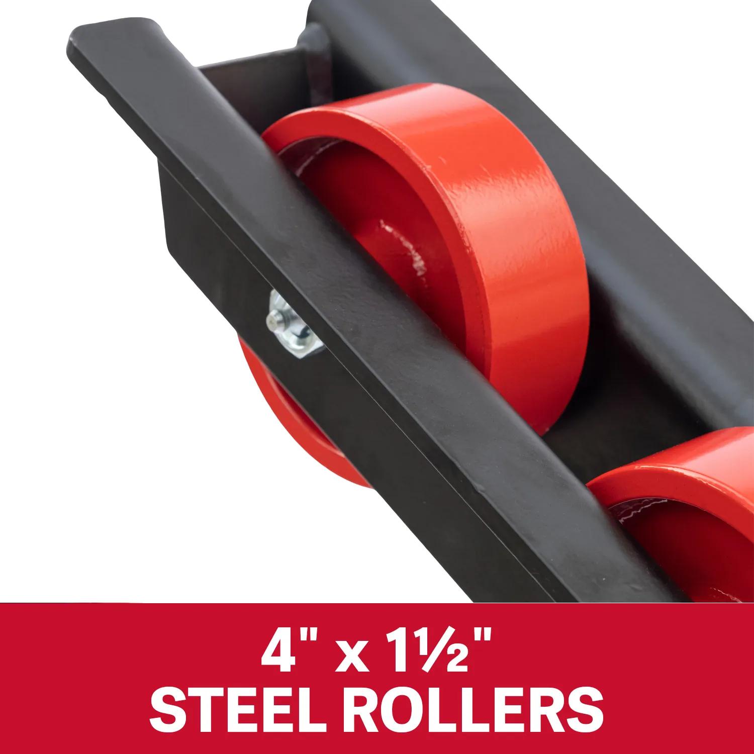 5-Leg Pipe Jack Stand w/ Casters & Steel Rollers(JPJ-5LG-SR)