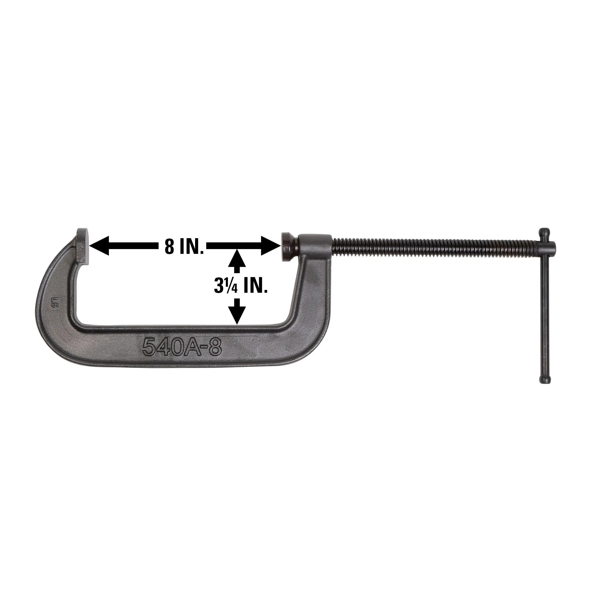 540A Series C-Clamp 0 - 8 in. Opening Capacity
