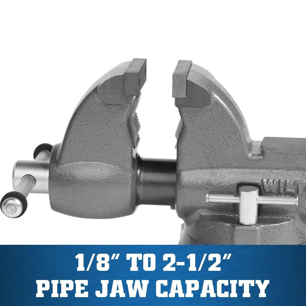 3-1/2 in. Combination Pipe and Bench Vise with Swivel Base