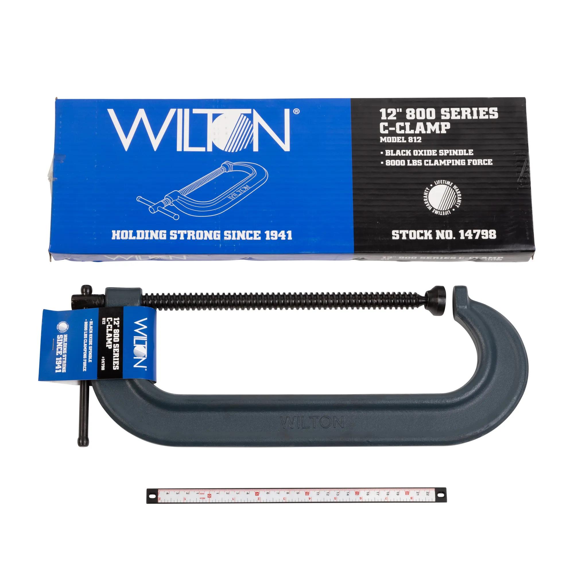 800 Series Standard Depth Drop Forged C-Clamp, 1-1/8 -12 in. Opening