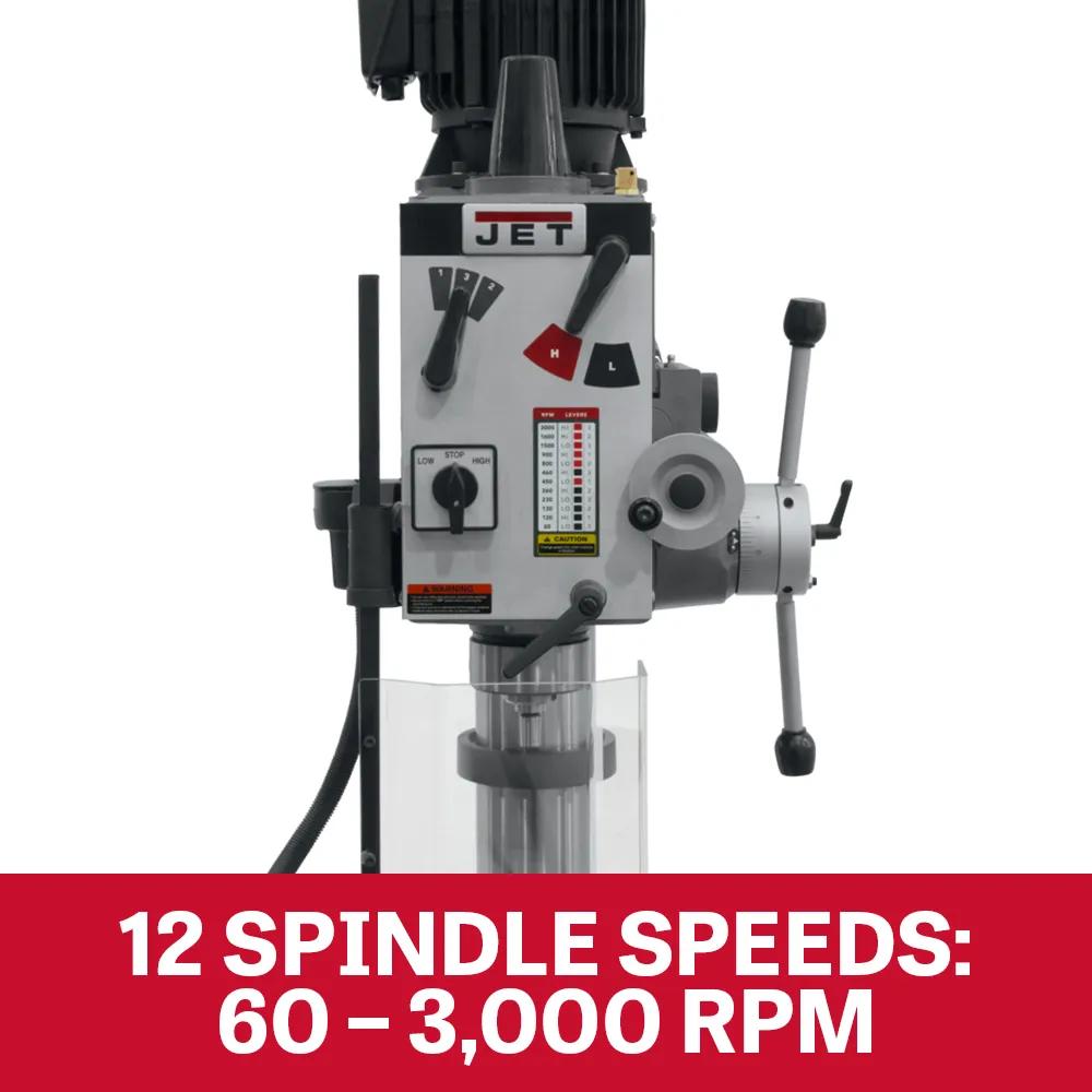 20" Gear Head Drill Press w/ Power Down feed, 2HP, 230V 3PH(GHD-20PF)