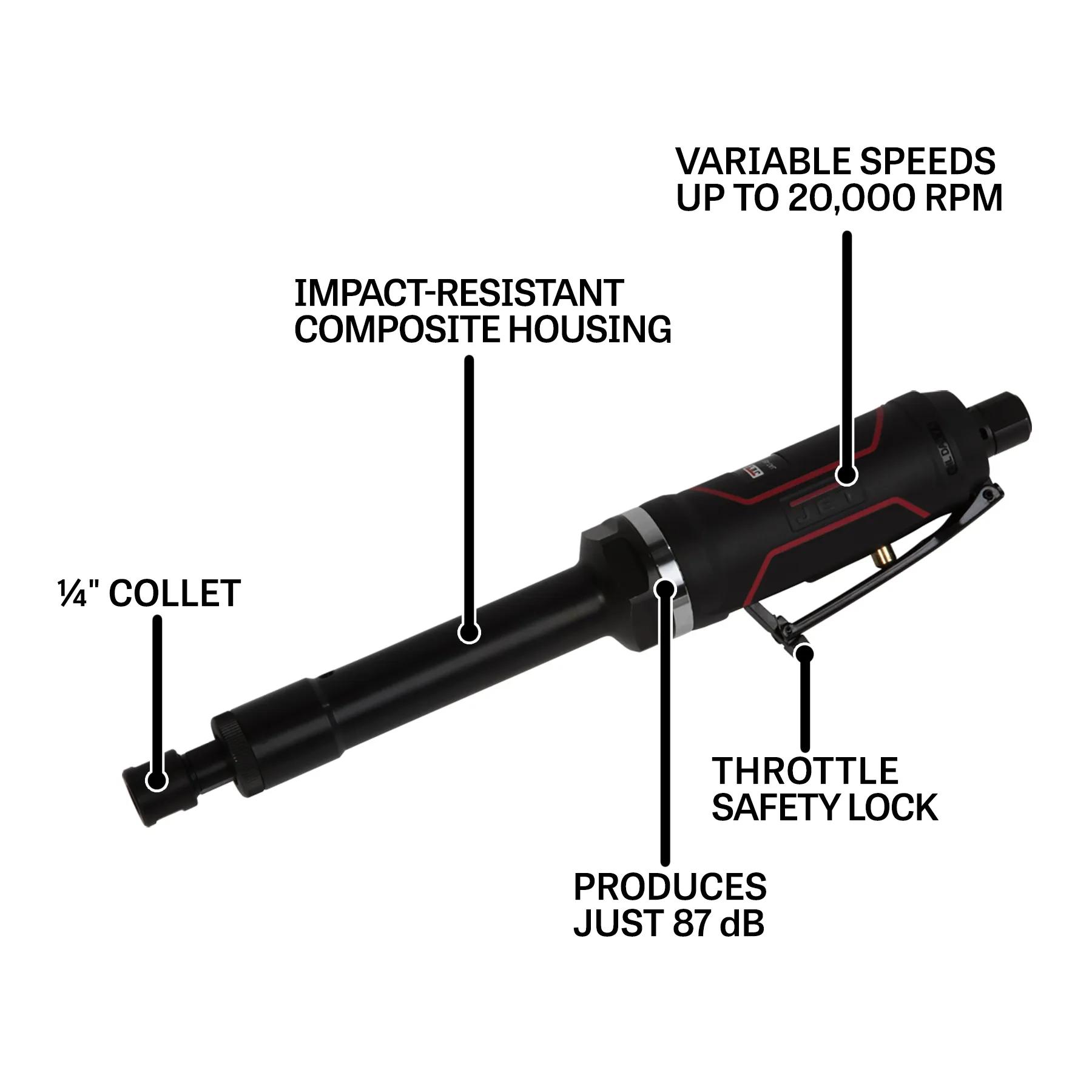 1/4" Extended Die Grinder, 1HP(JAT-481)