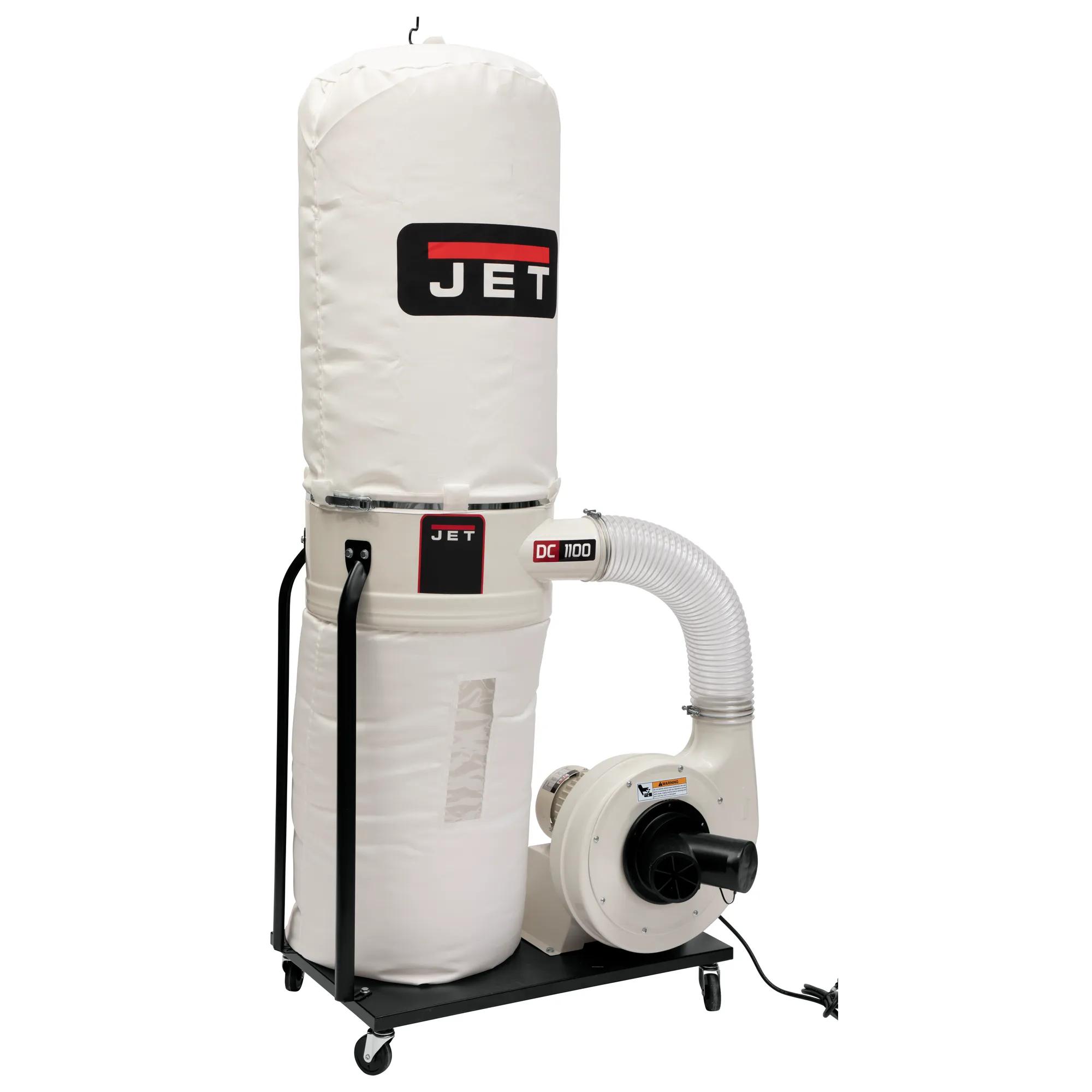 1100 CFM, Dust Collector, 30-Micron Bag Filter Kit, 1.5HP, 115/230V 1PH(DC-1100VX-BK)