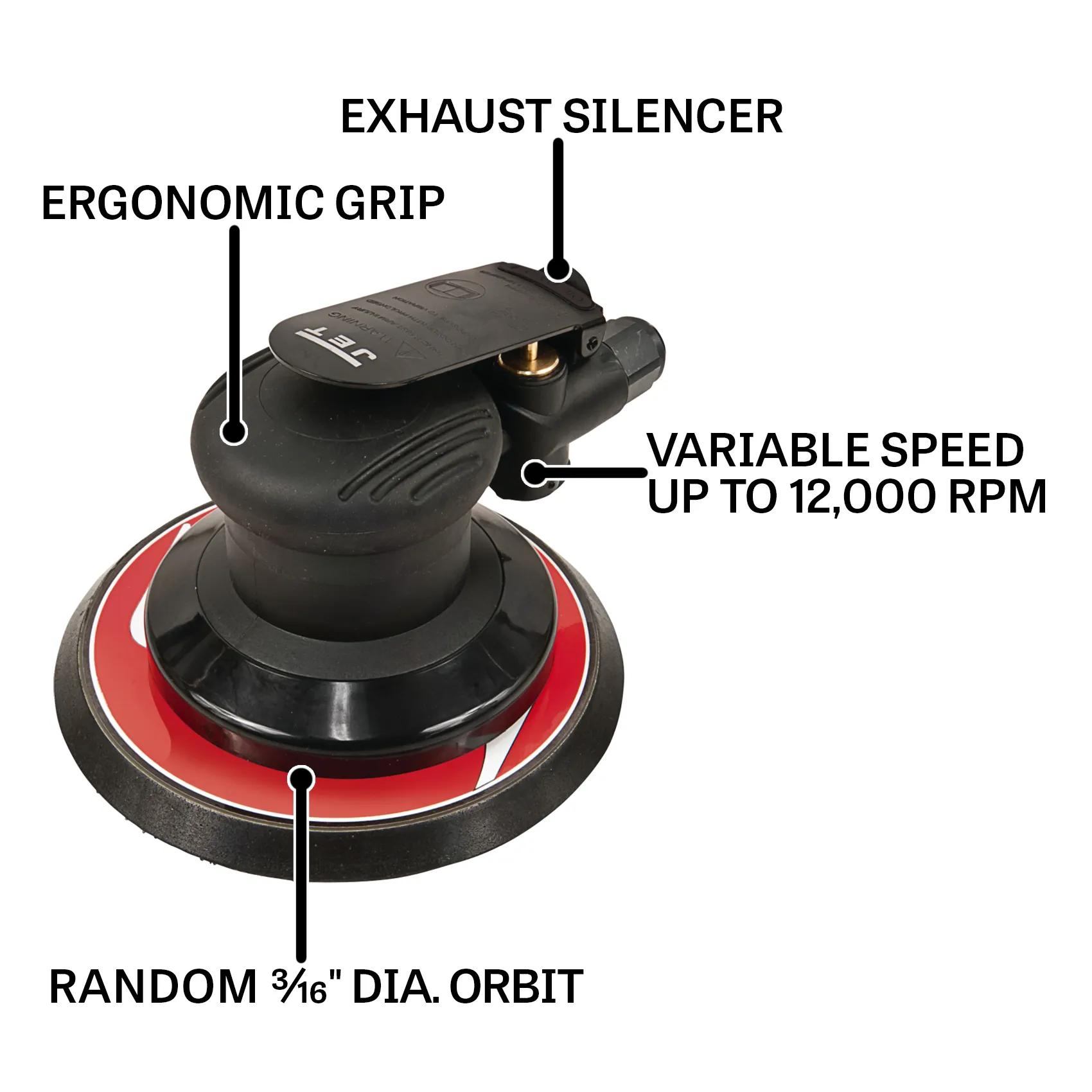 6" R&om Orbital Palm Sander, 0.25HP(JAT-731)
