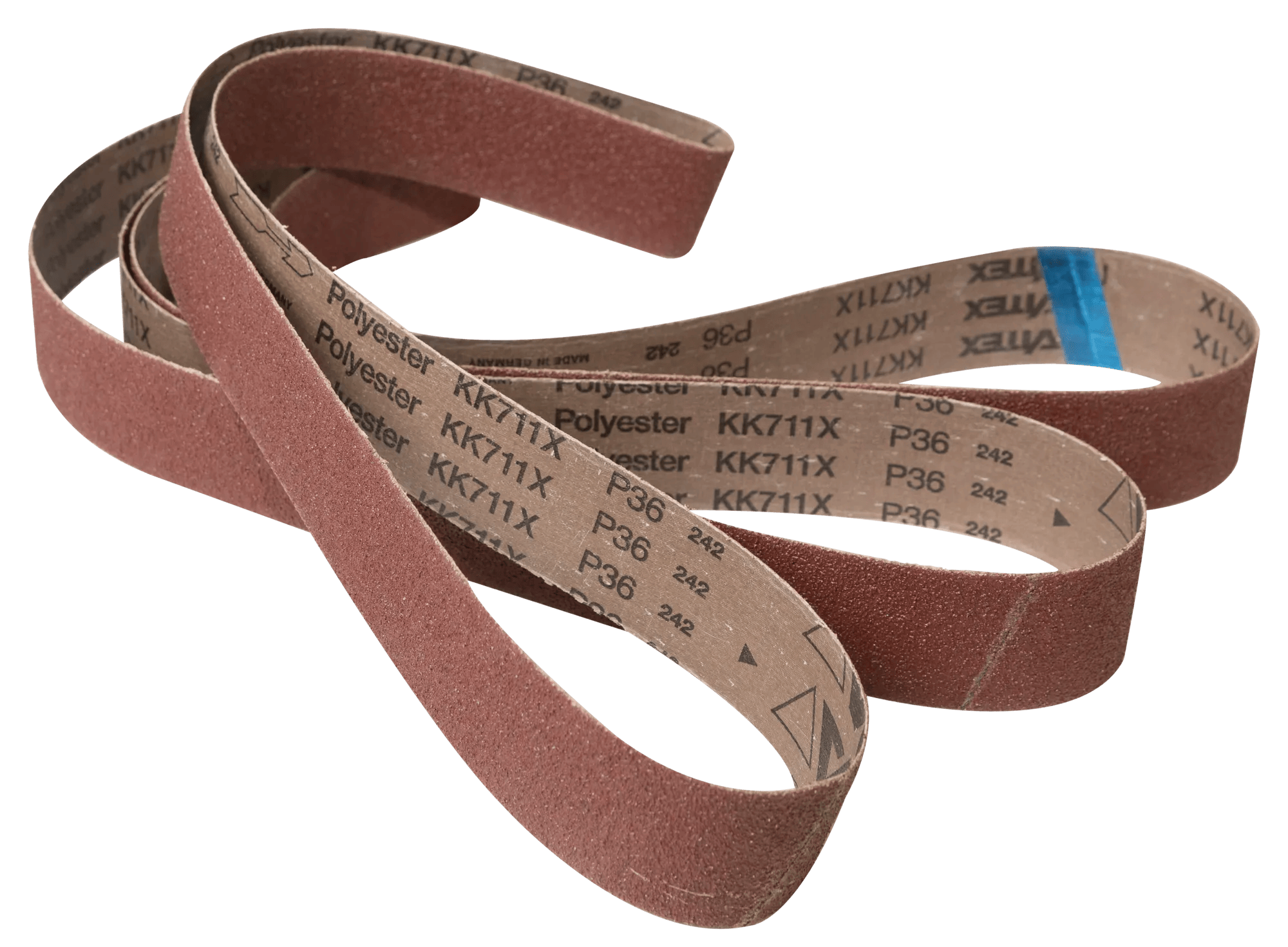 Aluminum Oxide Sanding Belts, 2" x 48", 36 Grit (3-Pack)