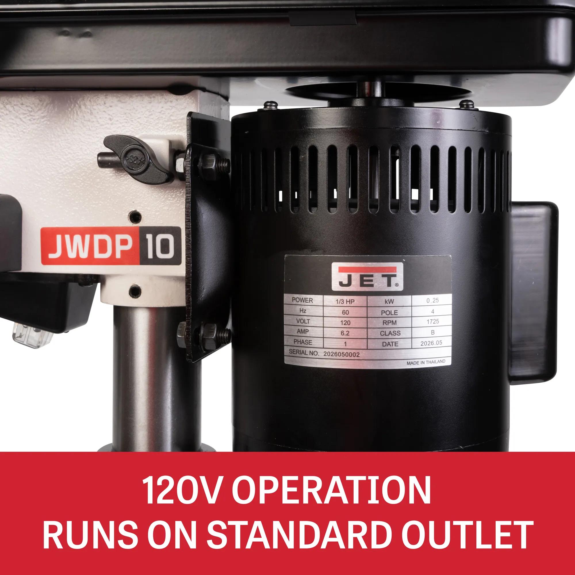 10" Benchtop Drill Press, 0.33HP, 120V 1PH(JWBS-10)