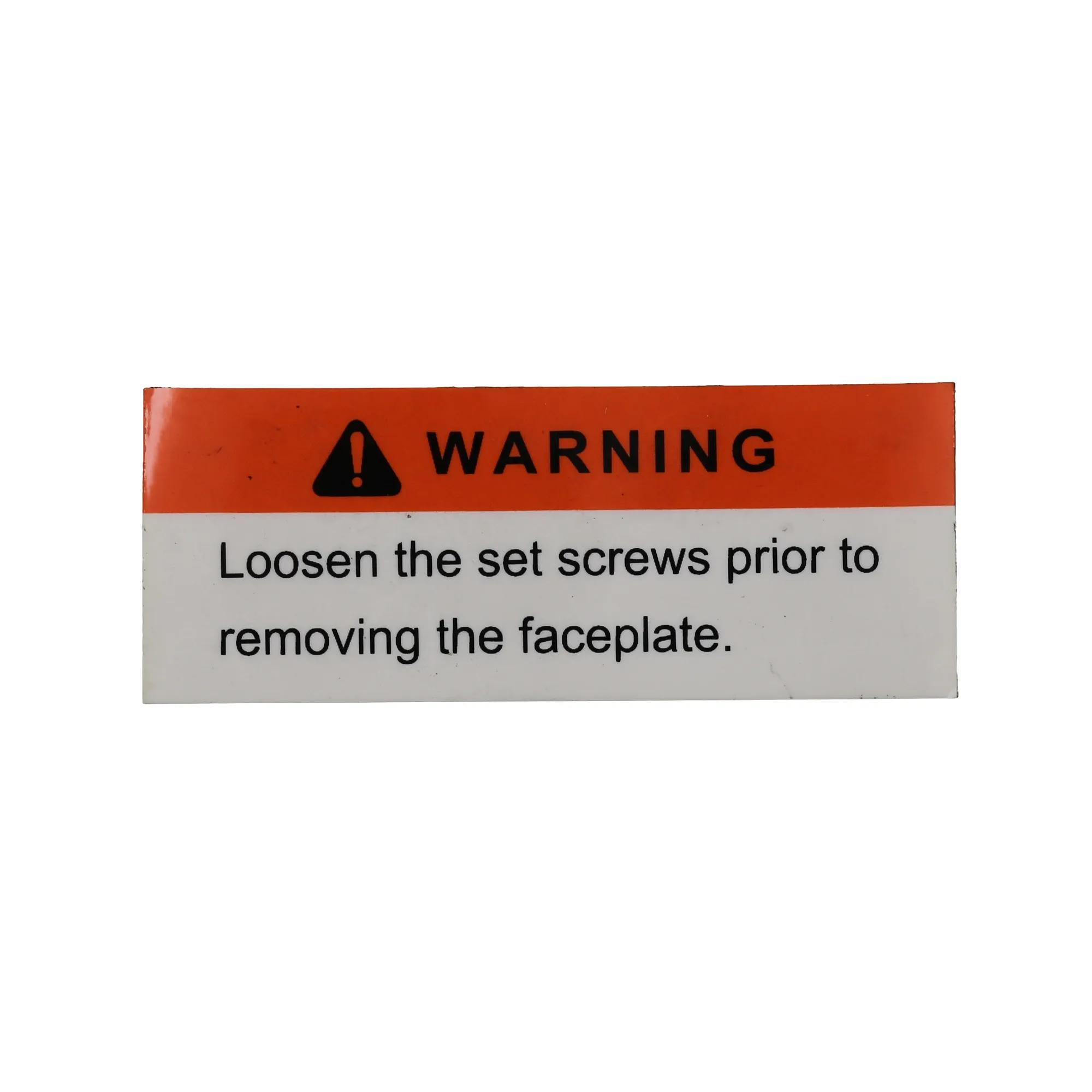 Warning Label, Faceplate | 4224B-1124