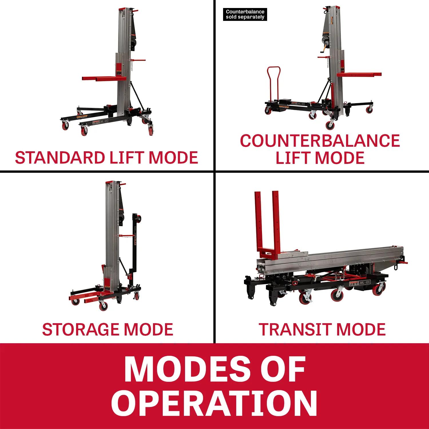 650 lb Capacity, Material Lift, 12 Ft. Lift Height(JML-12X)
