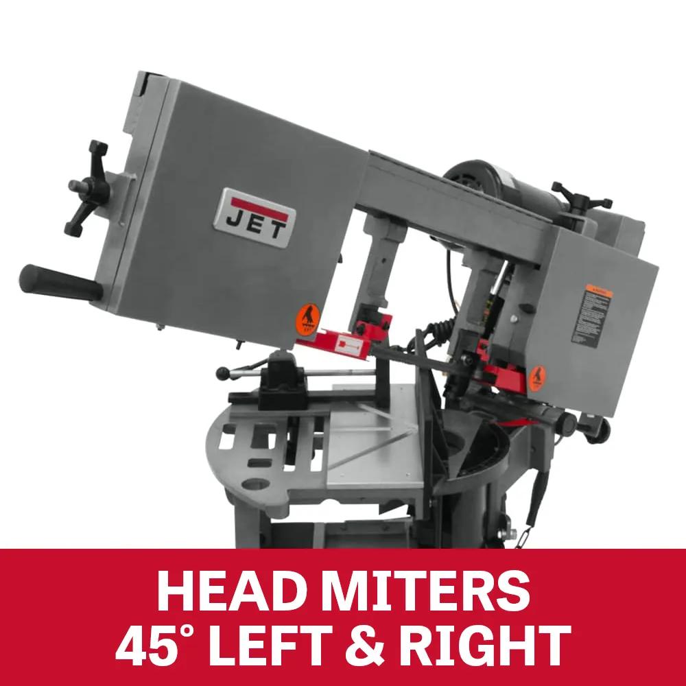 10" DMW Horizontal/Vert. Dual Mitering Portable Band Saw, 1HP, 115V 1PH(HVBS-10-DMW)