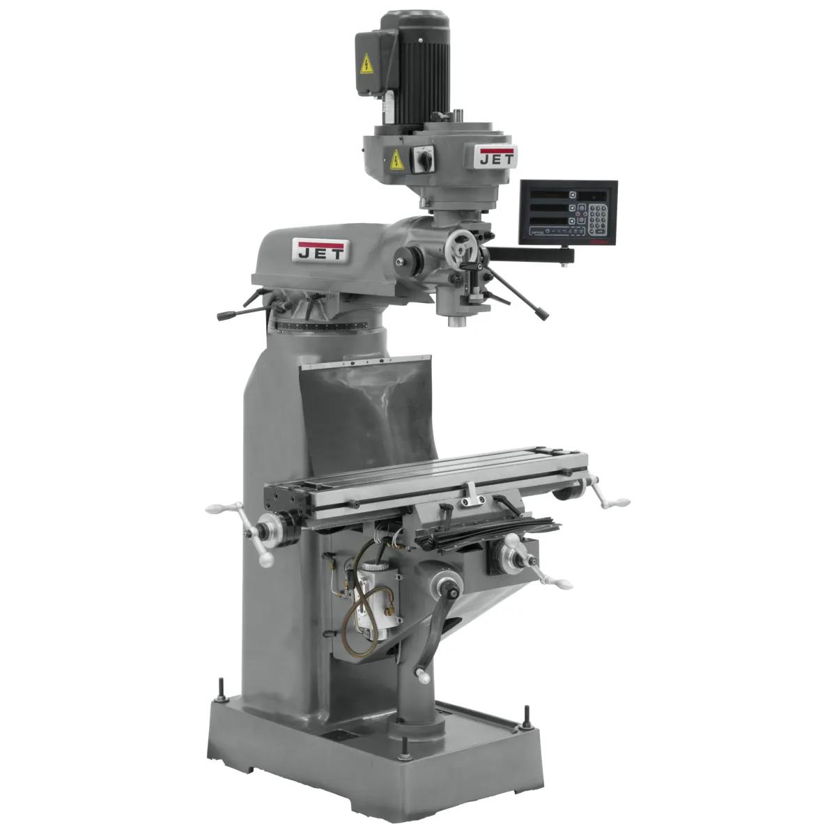 8" x 36" Mill w/ 3-Axis NMS800 DRO (Q) w/ X-Axis, Y-Axis Powerfeeds, 1.5HP, 230V 3PH(JVM-836-3)