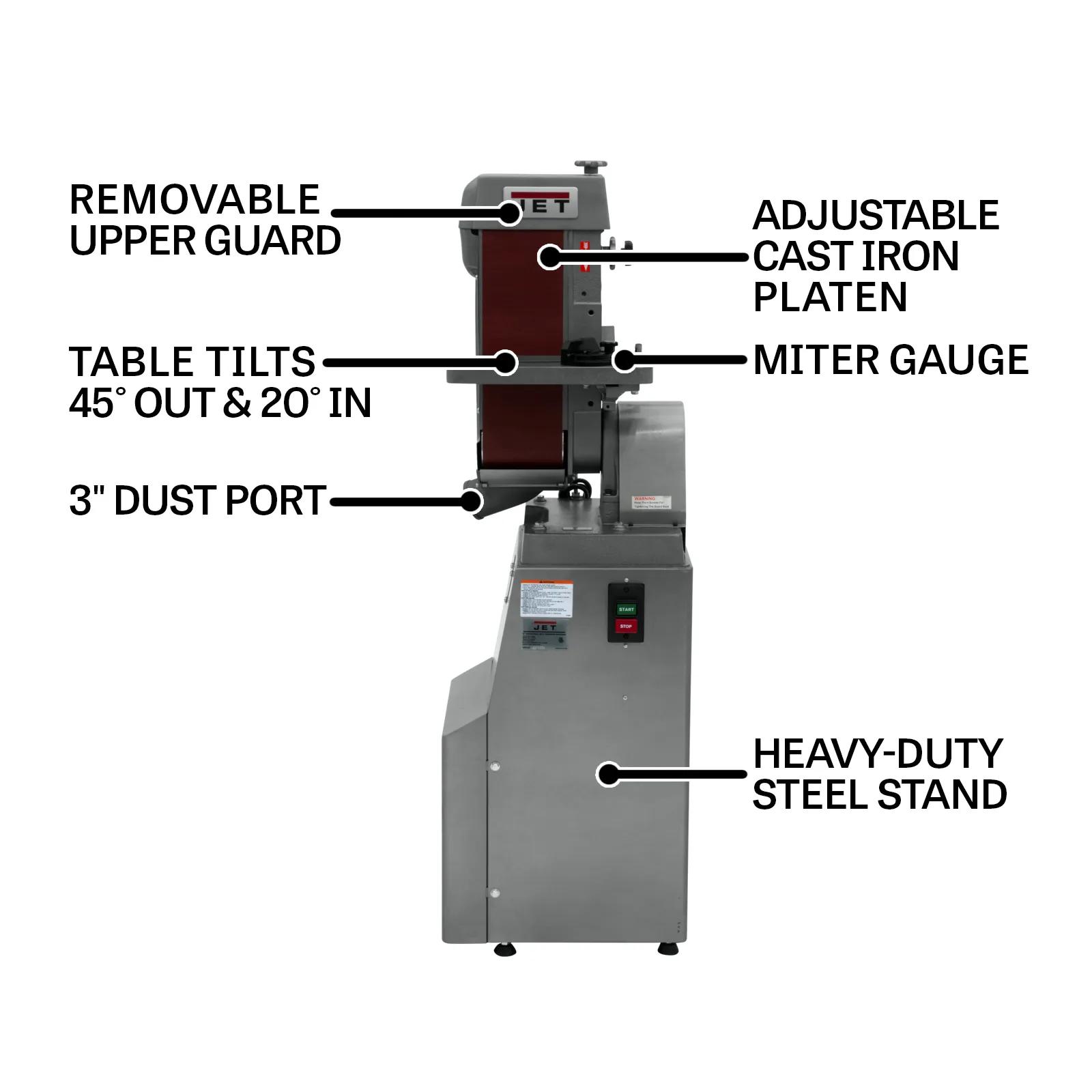 6" x 48" Industrial Belt Finishing , 1.5HP, 1PH(J-4300A)