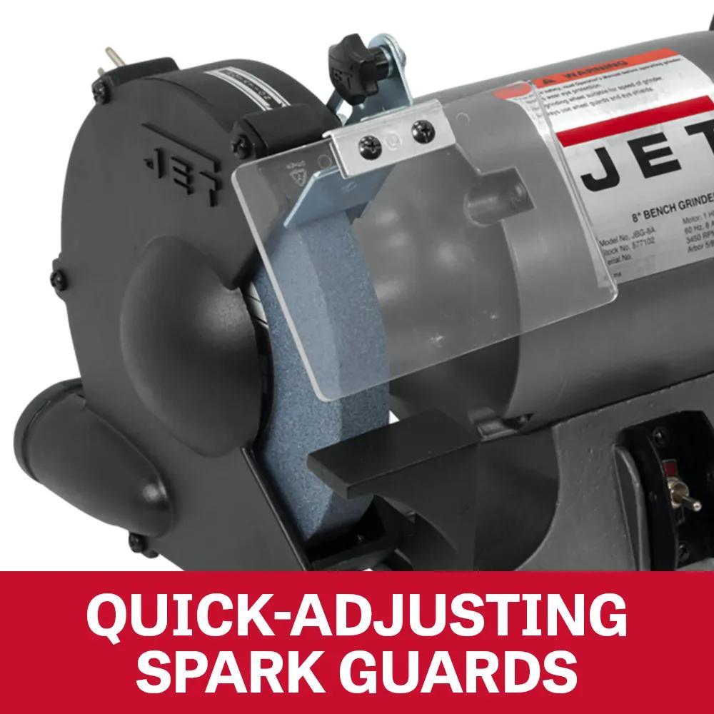 8" Bench Grinder, 0.5HP, 120V 1PH(JBG-8B)