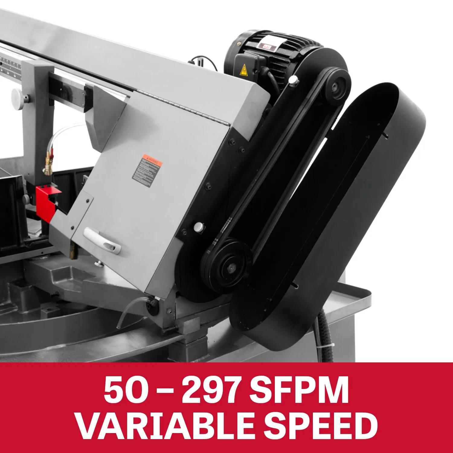 13" Semi-Automatic Dual Mitering Bandsaw 3HP, 3HP, 460V 3PH(MBS-1323EVS-H-4)