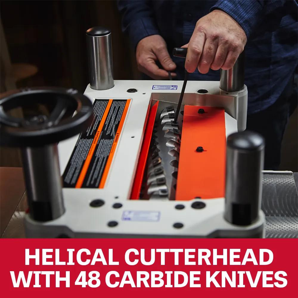 15"  Helical Cutterhead Planer, 3HP, 230V 1PH(JWP-15BHH)