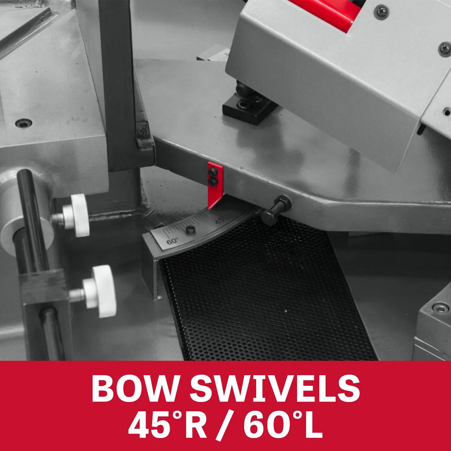 10" x 18" Horizontal Dual Mitering Bandsaw, 2HP, 460V 3PH(MBS-1018-3 10)