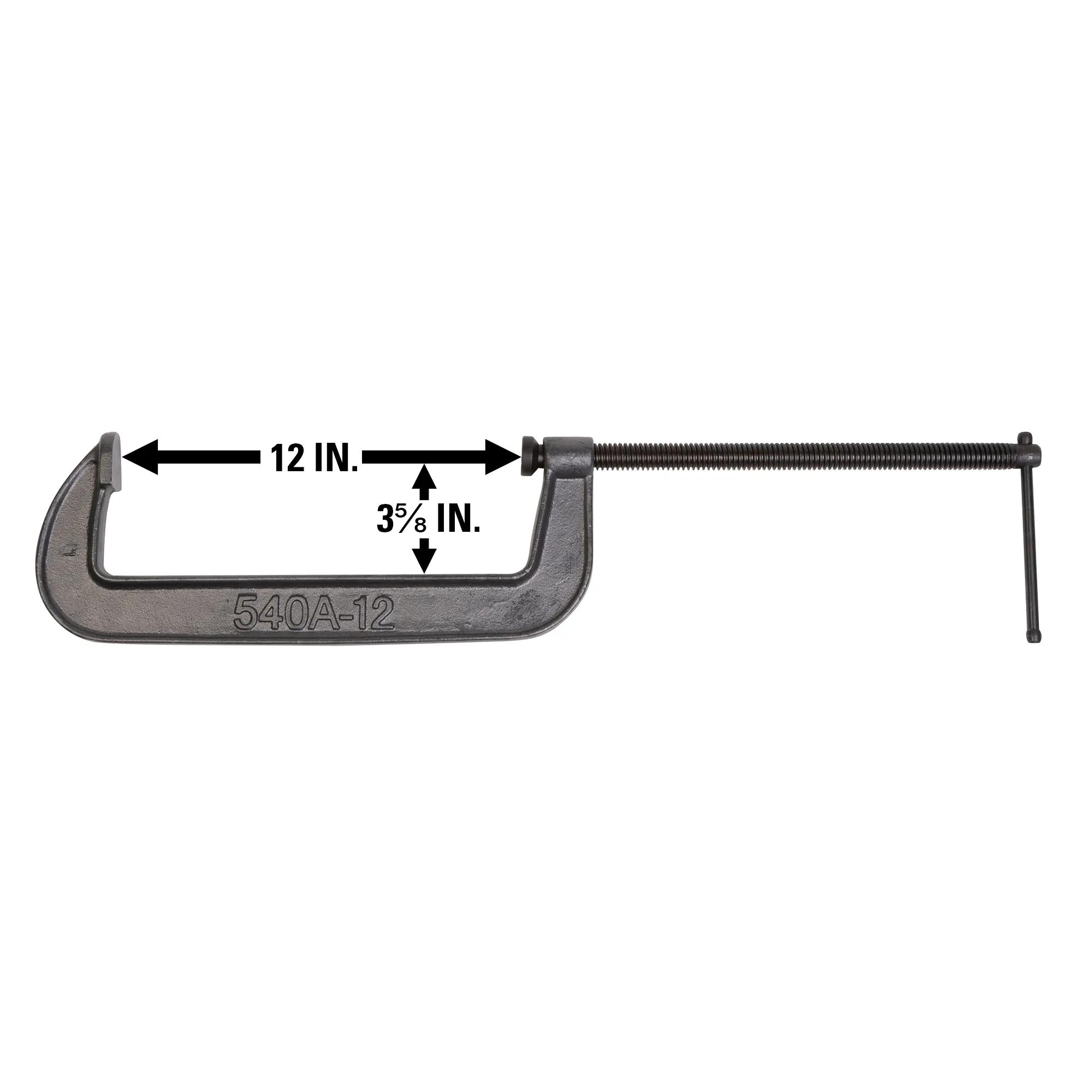 540A Series C-Clamp 0 - 12 in. Opening Capacity