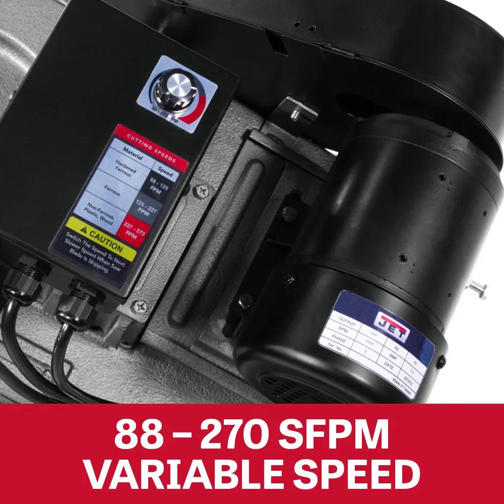 7" x 12" Vari. Speed Horizontal / Vert. Bandsaw, 7.5HP, 115V 1PH(HVBS-712V)